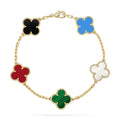 [CC jewelry]CLOVER 5 MOTIFS MULTICOLOR BRACELET