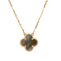 [✨CC💎]CLOVER 15MM  GRAY MOTHER OF PEARL NECKLACE