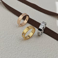 [✨Rose💎]LOVE RING 4MM 1 DIAMOND GOLD