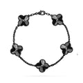 [CC jewelry]CLOVER 5 MOTIF BLACK BRACELET