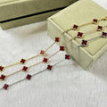[CC jewelry]CLOVER 6 MOTIF RED AGATE BRACELET-w