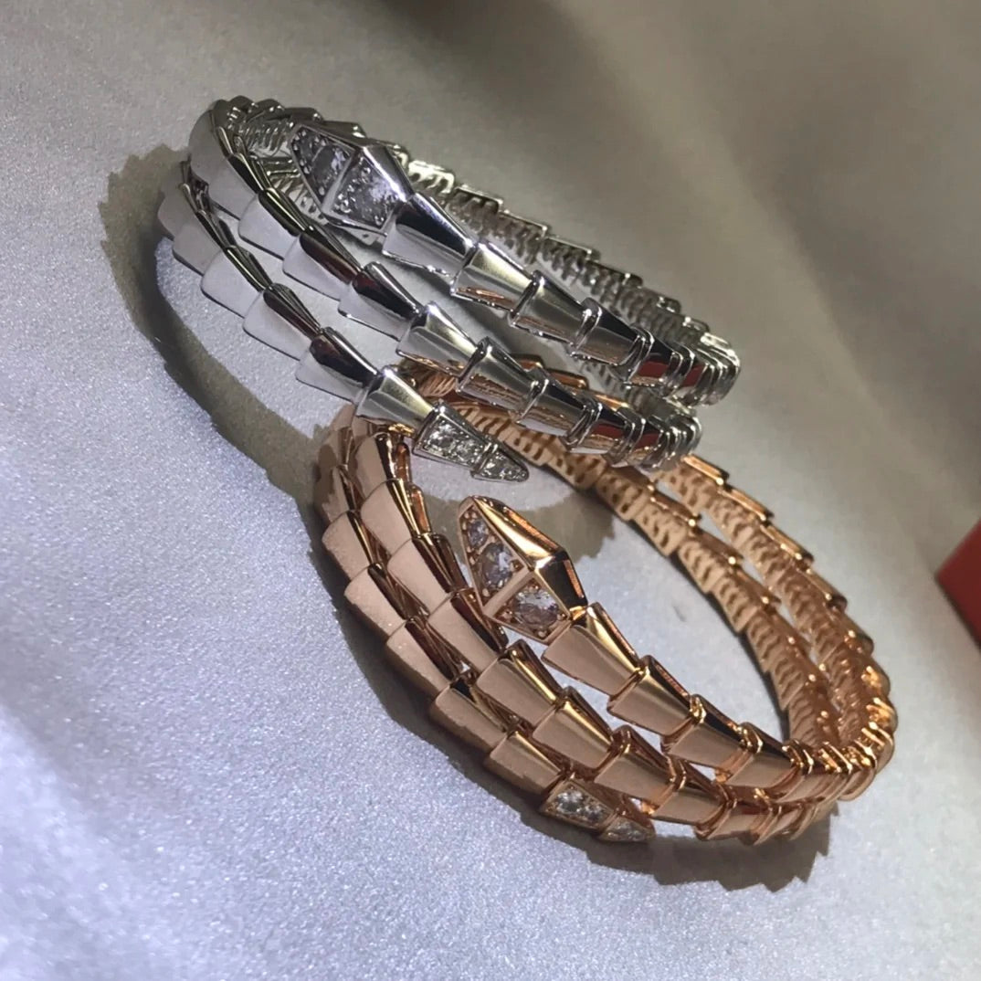 [✨CC💎]SERPENTI DOUBLE ROW NO DIAMOND BRACELET 18k gold plating - does not fade - non-allergenic