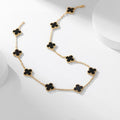 [✨CC💎]CLOVER 10 MOTIFS ONYX NECKLACE
