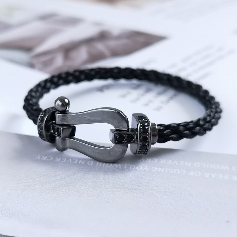 CCjewelry FORCE LARGE SERIES HORSESHOE BLACK SAMURAI BRACELET FRED