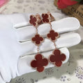 [✨CC💎]CLOVER 3 MOTIF CARNELIAN DROP EARRINGS