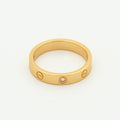 [✨CC💎]LOVE RING 4MM 1 DIAMOND PINK GOLD