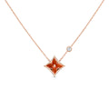 LOUIS VUITTON STAR NECKLACE PINK GOLD 1 DIAMOND