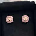Chanel Pink Round Earrings