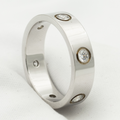 [✨CC💎]LOVE RING 5.5MM 6 DIAMONDS SILVER