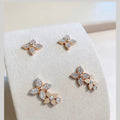 LOUIS VUITTON STAR BLOSSOM STUD EARRINGS PINK GOLD DIAMONDS