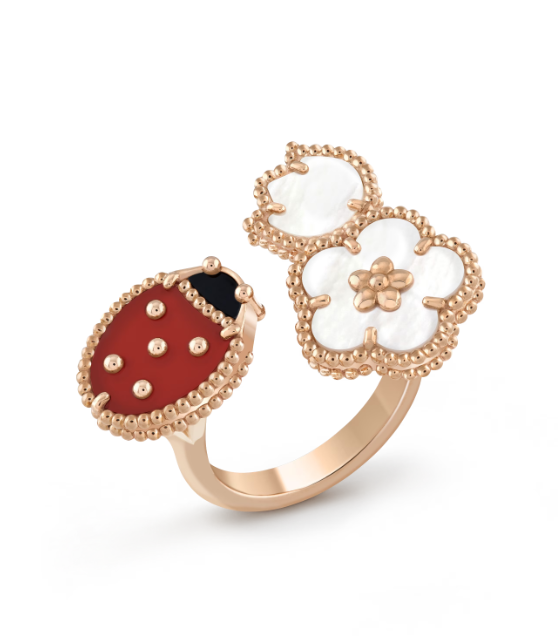 [✨CC💎]LUCKY 3 MOTIF ROSE GOLD RING