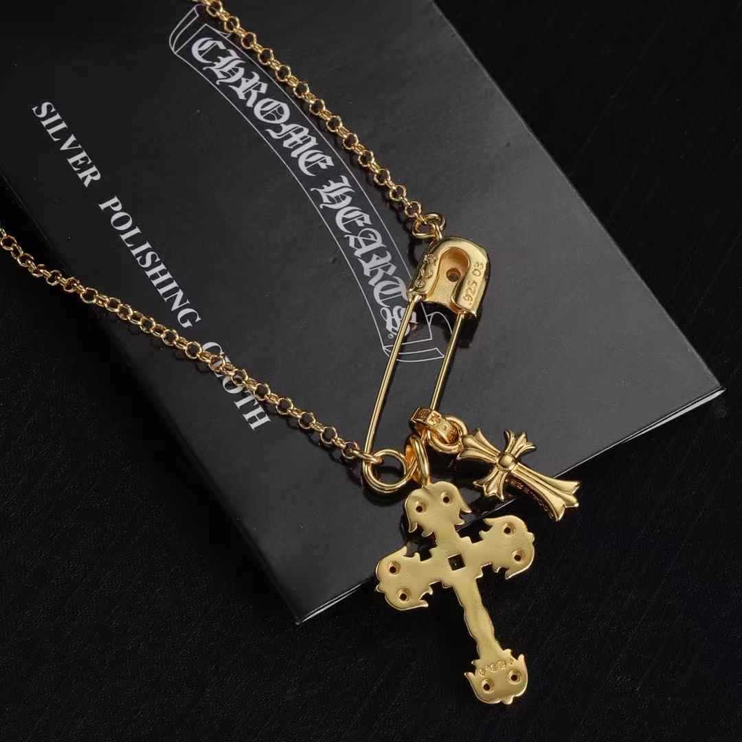 High quality luxury pure silver S925 cross necklace Free Shipping