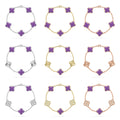 [CC jewelry]CLOVER 5 MOTIF LIGHT PURPLE BRACELET COLLECTION
