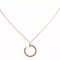 CC JUSTE NECKLACE GOLD RED DIAMONDS