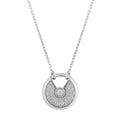 CC AMULETTE SILVER FULL DIAMOND NECKLACE