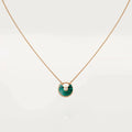 CC AMULETTE ROSE GOLD MALACHITE NECKLACE