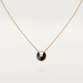 CC AMULETTE ROSE GOLD ONYX NECKLACE
