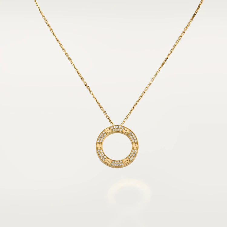 CC LOVE NECKLACE ADJUSTABLE ROSE GOLD