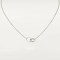 CC LOVE NECKLACE PINK GOLD AND SILVER