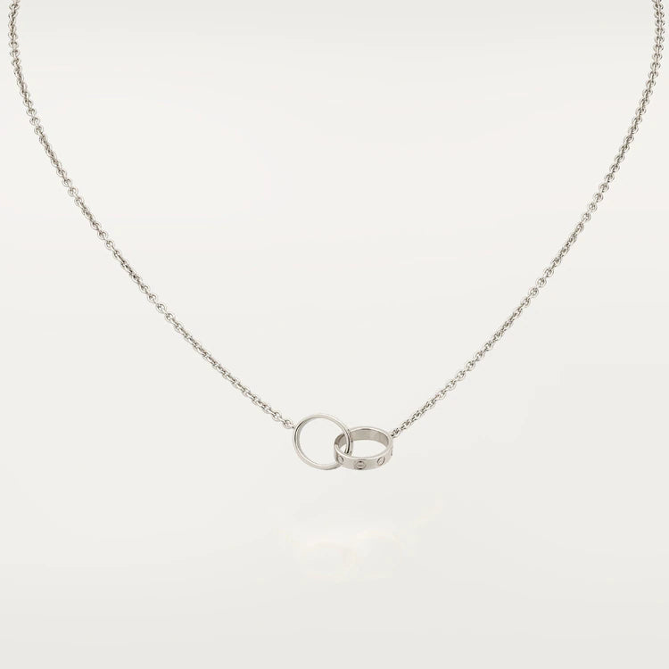 CC LOVE NECKLACE PINK GOLD AND SILVER