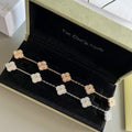 VCA CLOVER 5 MOTIF ONYXS BRACELET COLLECTION Free Shipping