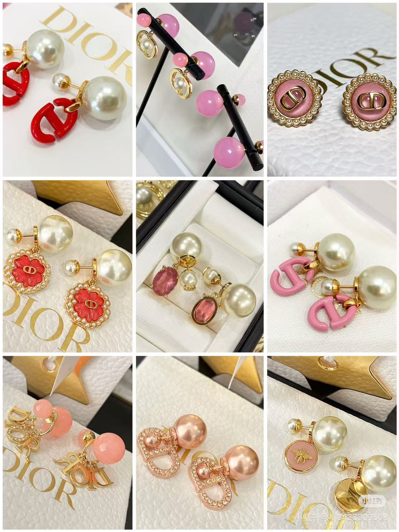 Luxurious pearl earrings, made of high-quality pure silver, do not fade Free Shipping