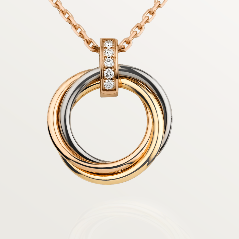 CC TRINITY NECKLACE GOLD  DIAMONDS