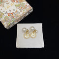 Luxury pearl earrings.High quality pure silver material, will not fade, Free Shipping