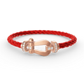 CCjewelry FORCE LARGE HORSESHOE HALF DIAMOND BRACELET ROSE GOLD FRED