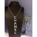 18K  Chanel 22S Big White Logo Necklace