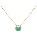 CC AMULETTE GOLD MALACHITE NECKLACE