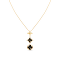 LOUIS VUITTON STAR AND SUN ONYX PINK GOLD NECKLACE