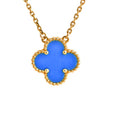 [✨CC💎]CLOVER 15MM BLUE AGATE NECKLACE