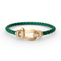 CCjewelry FORCE LARGE HORSESHOE HALF DIAMOND BRACELET GOLD FRED