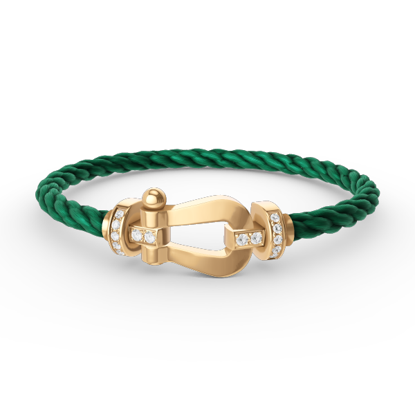 CCjewelry FORCE LARGE HORSESHOE HALF DIAMOND BRACELET GOLD FRED