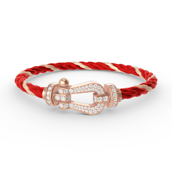 CCjewelry FORCE LARGE HORSESHOE FULL DIAMOND BRACELET ROSE GOLD FRED