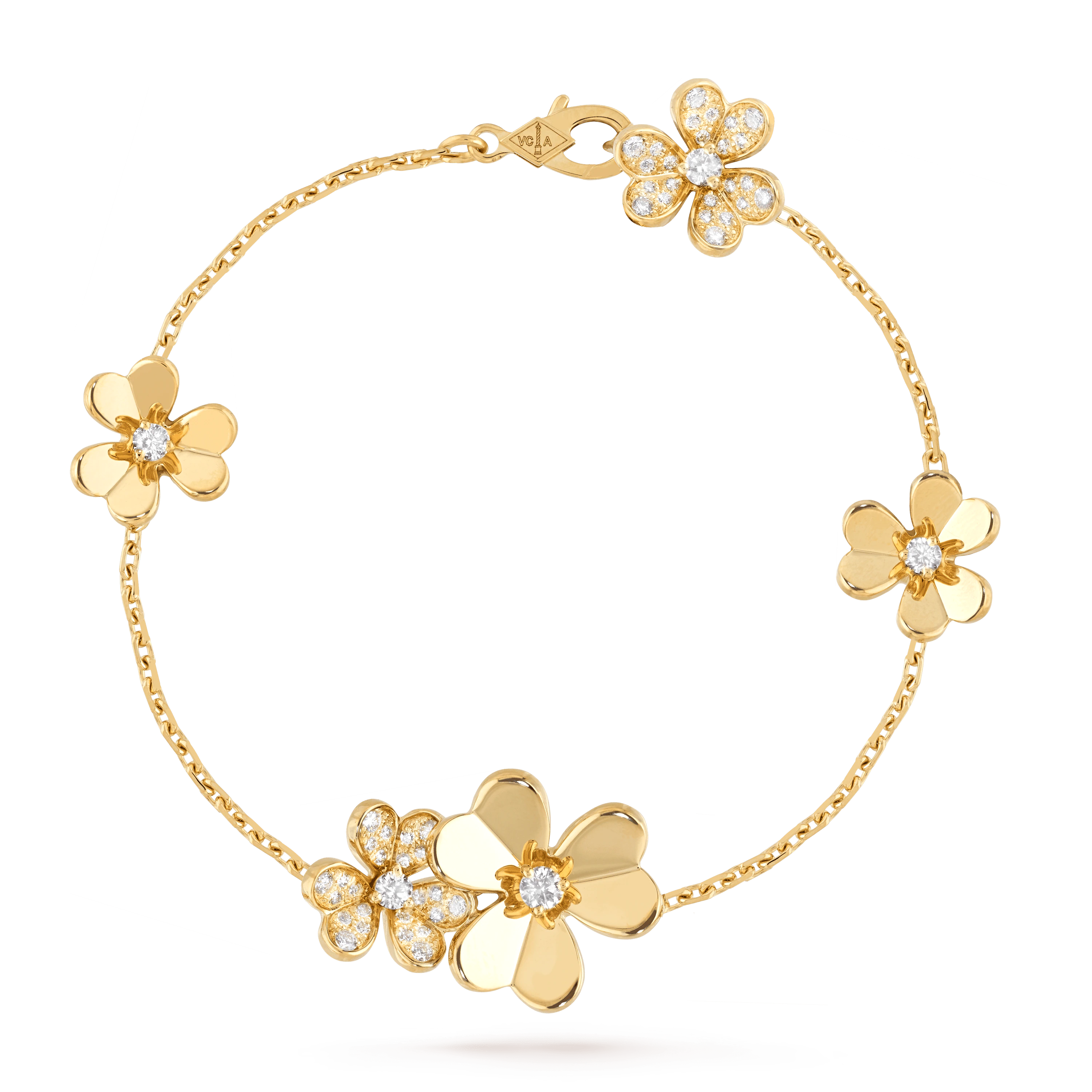 [CC jewelry]FRIVOLE GOLD 5 FLOWERS BRACELET