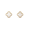[✨CC💎]CLOVER MEDIUM 1 MOTIFS  WHITE MOP STUD EARRINGS