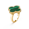 [✨CC💎]CLOVER MALACHITE RING