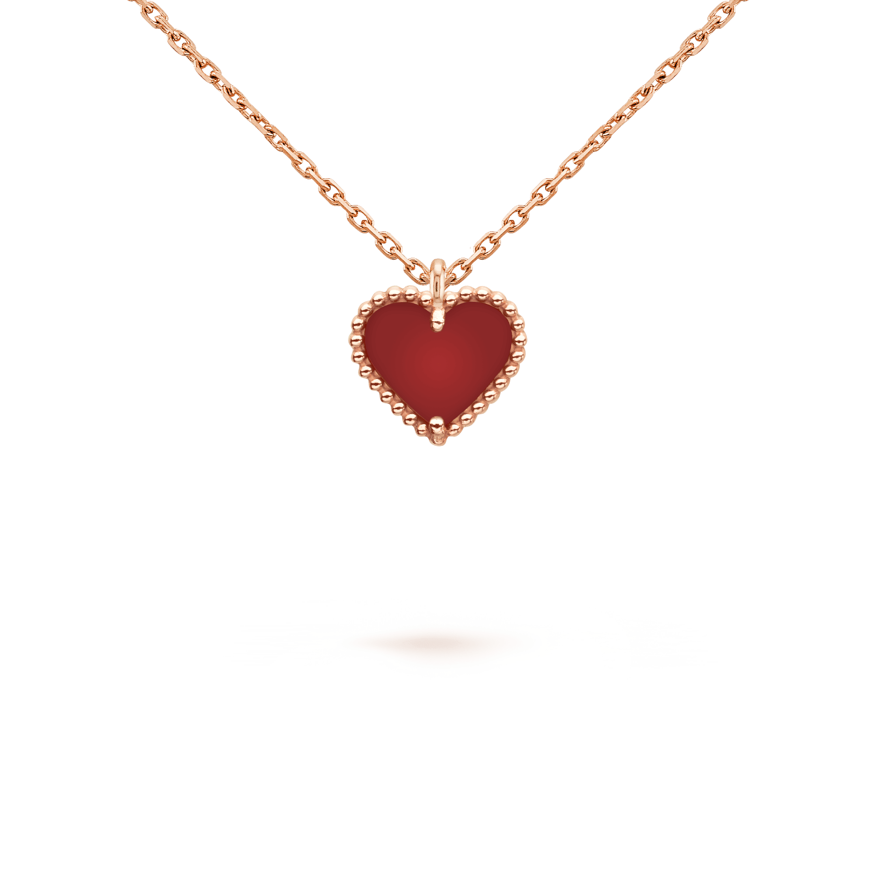 [✨CC💎]SWEET CLOVER CARNELIAN HEART NECKLACE
