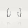 CCLOVE DIAMOND SILVER HOOP EARRINGS