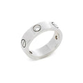 [✨Rose💎]LOVE RING 5.5MM 3 DIAMONDS SILVER